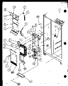 Evaporator And Air Handling Diagram and Parts List for SZDE27KPL-P1110603WL  Amana Refrigerator