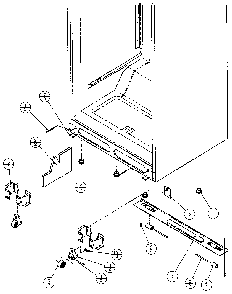 Cabinet Bottom Diagram and Parts List for TS18RB-P1158403W  Amana Refrigerator