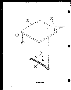 Cabinet Top Diagram and Parts List for TGA400 P77041-5W Amana Dryer
