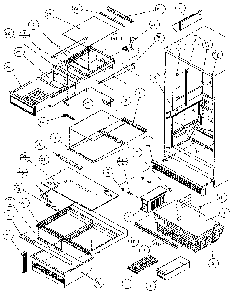 Cabinet Interior Diagram and Parts List for 86068-P1125513  Amana Refrigerator
