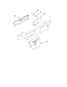 Control Panel And Latch Parts Diagram and Parts List for MDBH969AWB1  Maytag Dishwasher