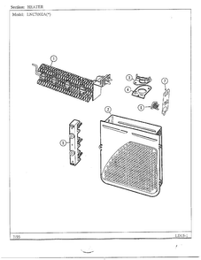 Heater Diagram and Parts List for 7002A  Norge Dryer