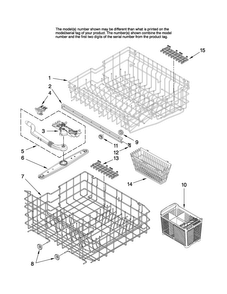 Upper And Lower Rack Parts Diagram and Parts List for MDB5601AWB3  Maytag Dishwasher