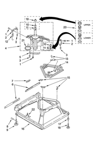 Machine Base Parts Diagram and Parts List for MVWC700VJ1  Maytag Washer
