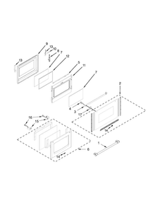 Lower Door Parts Diagram and Parts List for MGT8720DE05  Maytag Range