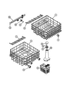 Track And Rack Assembly Diagram and Parts List for MCD4100AWX  Maytag Dishwasher