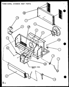 Functional Chassis Assy Parts (ptc15300e/p9999722r) (ptc15400e/p9806722r) (ptc15300ec/p9811722r) (ptc15400ec/p9872422r) Diagram and Parts List for PTC12400EC P9872429R Amana Air Conditioner