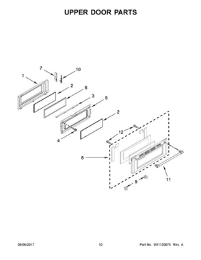 Part Location Diagram of W11132193 Whirlpool GLASS-DOOR