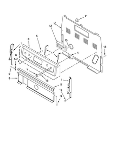 Control Panel Parts Diagram and Parts List for AER5523XAW1  Amana Range