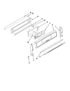 Control Panel Parts Diagram and Parts List for JGR8895BDS12  Jenn-Air Range