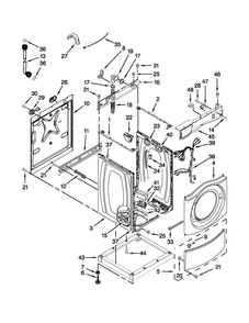 Washer Cabinet Parts Diagram and Parts List for MLE20PDBGW0  Maytag Washer Dryer Combo