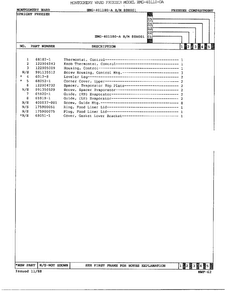 Freezer Compartment Page 2 Diagram and Parts List for 40118-OA  Admiral Freezer