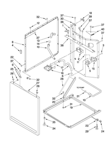 Washer Cabinet Parts Diagram and Parts List for MET3800XW0  Maytag Washer Dryer Combo