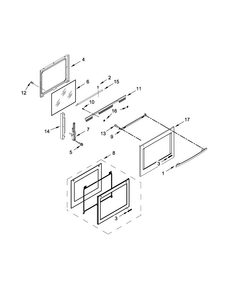 Part Location Diagram of W11233558 Whirlpool HINGE-DOOR