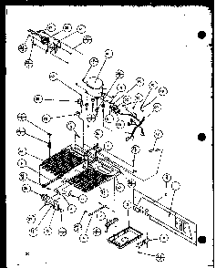 Machine Compartment Diagram and Parts List for 36041W-P1122101WW  Amana Refrigerator