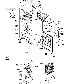 Door, Hinges And Accessories Diagram and Parts List for TR21VL-P1309401WL  Amana Refrigerator