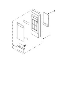 Microwave Control Panel Parts Diagram and Parts List for AMC4080AAB05  Amana Microwave