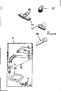 Attachment Parts Diagram and Parts List for 11620821  Kenmore Canister Vacuum