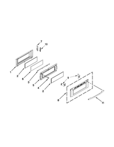Upper Door Parts Diagram and Parts List for MIT8795BS00  Maytag Range