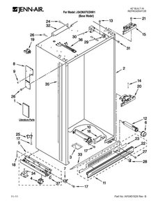 Part Location Diagram of W10188499 Whirlpool BRACKET