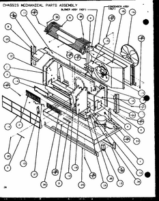 Chassis Mechanical Parts Assembly (ptc12300e/p9999715r) (ptc12400e/p9806715r) (ptc12300ec/p9811715r) (ptc12400ec/p9872415r) Diagram and Parts List for PTC12400EC P9872429R Amana Air Conditioner