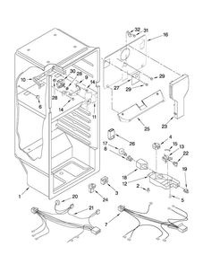 Liner Parts Diagram and Parts List for A6TXNWFXB00  Amana Refrigerator