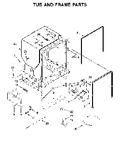 Tub and frame parts Diagram and Parts List for MDB7979SHZ1  Maytag Dishwasher