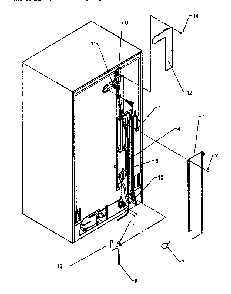 Back Unit Diagram and Parts List for SRI20S2E-P1190101WE  Amana Refrigerator