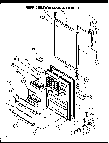 Refrigerator Door Assembly Diagram and Parts List for TA18R2L-P1158306WL  Amana Refrigerator