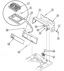 Control Panel Diagram and Parts List for SWT520WA  Speed Queen Washer