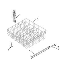Upper Rack And Track Parts Diagram and Parts List for MDBH949PAB0  Maytag Dishwasher