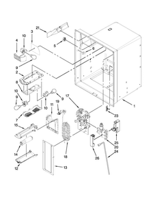 Refrigerator Liner Parts Diagram and Parts List for JFI2089AEP12  Jenn-Air Refrigerator