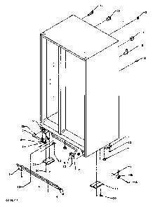 Drain And Rollers Diagram and Parts List for SS22NBW-P1162706WW  Amana Refrigerator