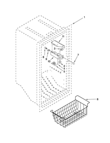 Liner Parts Diagram and Parts List for AQU2003TRW03  Amana Freezer