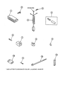 Power Cord And Terminals Diagram and Parts List for CW8203W2-PCW8203W2B  Crosley Washer