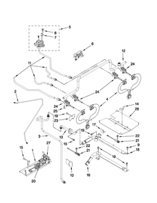 Manifold Parts Diagram and Parts List for JGS8850CDS01  Jenn-Air Range