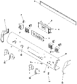 Part Location Diagram of 0315854 Whirlpool Switch, 10-pos surfac