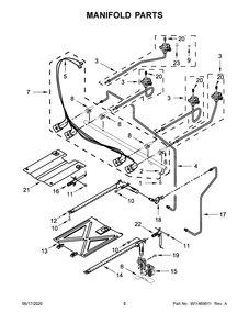 Manifold Parts Diagram and Parts List for AGR6603SFS3  Maytag Range