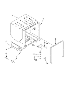 Tub And Frame Parts Diagram and Parts List for MDBH969AWB1  Maytag Dishwasher