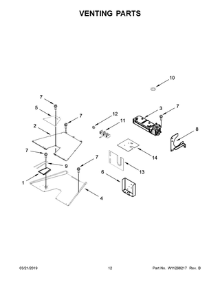 Venting Parts Diagram and Parts List for JDRP548HM00  Maytag Range
