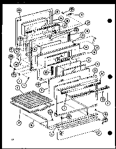 Section 10 Diagram and Parts List for ARR-201 P85450-4S Amana Range
