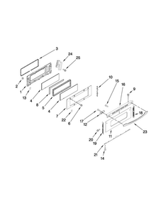 Upper Door Parts Diagram and Parts List for MGR6875ADW28  Maytag Range