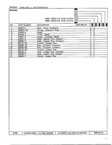 Shelves & Accessories Page 2 Diagram and Parts List for 22524-7A  Admiral Refrigerator
