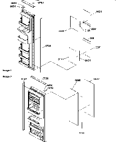 Door Diagram and Parts List for SRDE25TPE-P1190314WE  Amana Refrigerator