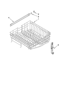 Upper Rack And Track Parts Diagram and Parts List for MDBTT53AWB3  Maytag Dishwasher