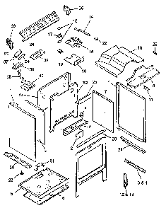 Cabinet Diagram and Parts List for RST308U-P1130727NW  Caloric Range