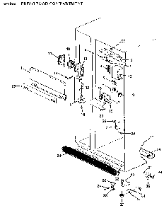Fresh Food Compartment Diagram and Parts List for JRSD246B MBQ81C Jenn-Air Refrigerator
