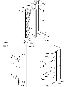 Fz Door Diagram and Parts List for SR25TW-P1194002WW  Amana Refrigerator