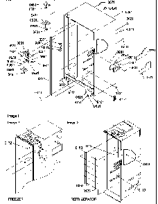 Cabinet Parts Diagram and Parts List for SRDE520TBW-P1312402WW  Amana Refrigerator