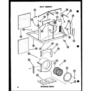 Interior Parts 1 Diagram and Parts List for 109-2J P54390-83R Amana Air Conditioner